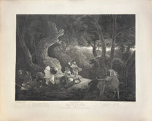 Load image into Gallery viewer, Farington, Joseph Plate 58. “First Part, King Henry IV, Act II, Scene ii. The Road by Gadshill. Prince Henry, Poins, Peto, Falstaff"