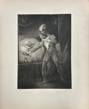Load image into Gallery viewer, Boydell, Josiah Plate 64. “Second Part, King Henry IV, Act IV, Scene iv. Westminster. King Henry, asleep, and the Prince of Wales&quot;

