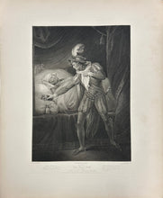 Load image into Gallery viewer, Boydell, Josiah Plate 64. “Second Part, King Henry IV, Act IV, Scene iv. Westminster. King Henry, asleep, and the Prince of Wales"