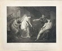 Load image into Gallery viewer, Tresham, Henry Plate 85. “Antony and Cleopatra, Act III, Scene ix. Palace in Alexandria. Antony, Cleopatra, Eros, Charmian, Iras..."