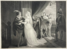 Load image into Gallery viewer, Hamilton, William Plate 90. “Cymbeline, Act I, Scene ii. Cymbeline’s Palace in Britain. Imogen, Posthumus, Cymbeline, Queen..."