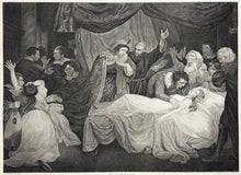 Load image into Gallery viewer, Opie, John Plate 94. “Romeo and Juliet, Act IV, Scene v. Chamber in Capulet’s Palace. Juliet (on bed), Capulet, Lady Capulet...&quot;
