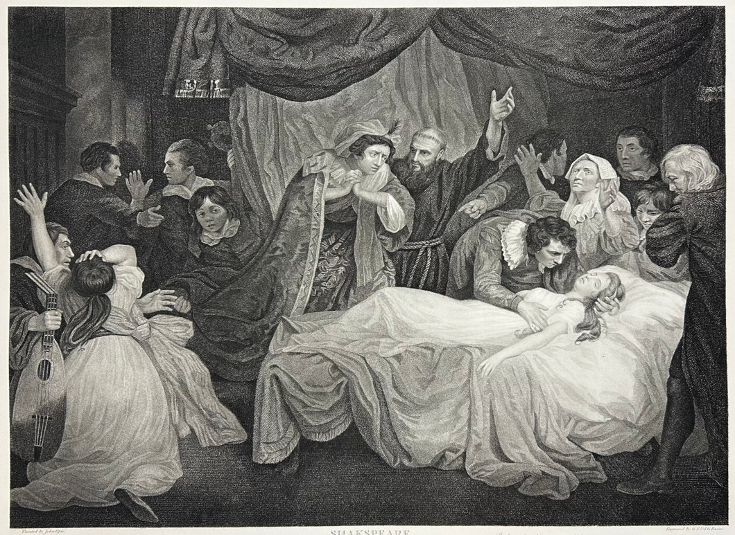 Opie, John Plate 94. “Romeo and Juliet, Act IV, Scene v. Chamber in Capulet’s Palace. Juliet (on bed), Capulet, Lady Capulet...