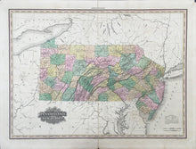 Load image into Gallery viewer, Tanner, Henry S.  "Map of Pennsylvania and New Jersey"