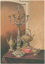 Load image into Gallery viewer, Unattributed  “Candelabra, etc., Gold and Silver.  V. Christesen, Copenhagen, Denmark”