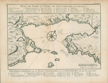 Load image into Gallery viewer, Ulloa and Santacilla “Plan du Port et Ville de Louisbourg dans l’Isle Royale”  [Nova Scotia]
