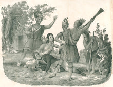 Load image into Gallery viewer, Unattributed.  “Capt. Smith rescued by Pocahontas."  From "John Wimer’s Events in Indian History"