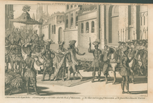Load image into Gallery viewer, Mynde, James "The Interview of Cortes and Montezuma in the City of Mexico"