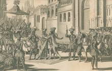 Load image into Gallery viewer, Mynde, James "The Interview of Cortes and Montezuma in the City of Mexico"