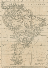 Load image into Gallery viewer, Russell, William “A New Map of South America from the best Authorities"