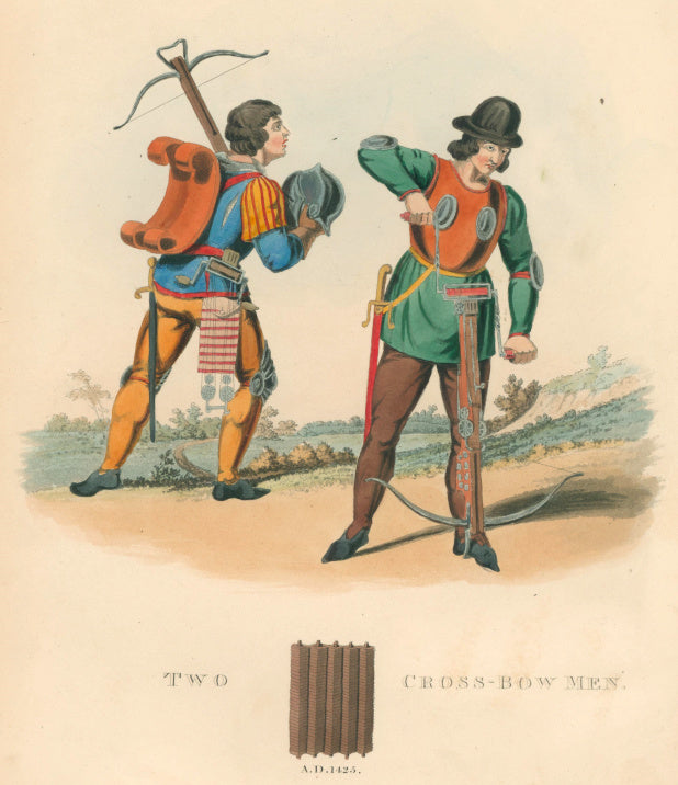 Meyrick, Samuel Rush.  “Two Cross-Bowmen A.D. 1425.”  Plate XLIII