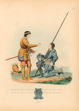 Load image into Gallery viewer, Meyrick, Samuel Rush.  “Charles the Seventh King of France and Joan of Arc, the Maid of Orleans A.D. 1430.”  Plate XLV