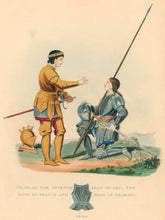Load image into Gallery viewer, Meyrick, Samuel Rush.  “Charles the Seventh King of France and Joan of Arc, the Maid of Orleans A.D. 1430.”  Plate XLV