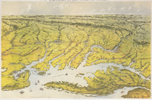 Load image into Gallery viewer, Bachman, John &quot;Bird’s Eye View of Virginia, Maryland, Delaware and the District of Columbia”  From a series titled “Panorama of the Seat of War” Second State
