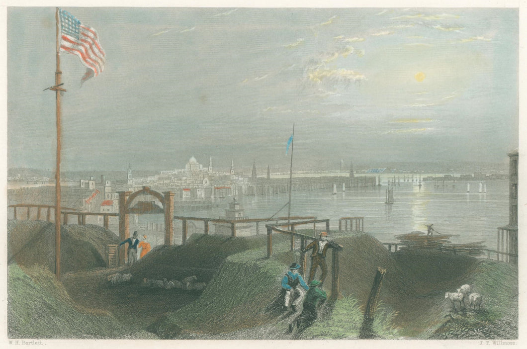 Bartlett, W.H.  “Boston from the Dorchester Heights”