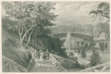 Load image into Gallery viewer, Bartlett, W.H.  “Fairmount Gardens with the Schuylkill Bridge, Philadelphia”  From &quot;N. P. Willis. American Scenery”
