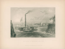 Load image into Gallery viewer, Bartlett, W.H.  “The Ferry at Brooklyn, New York”