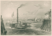 Load image into Gallery viewer, Bartlett, W.H.  “The Ferry at Brooklyn, New York”