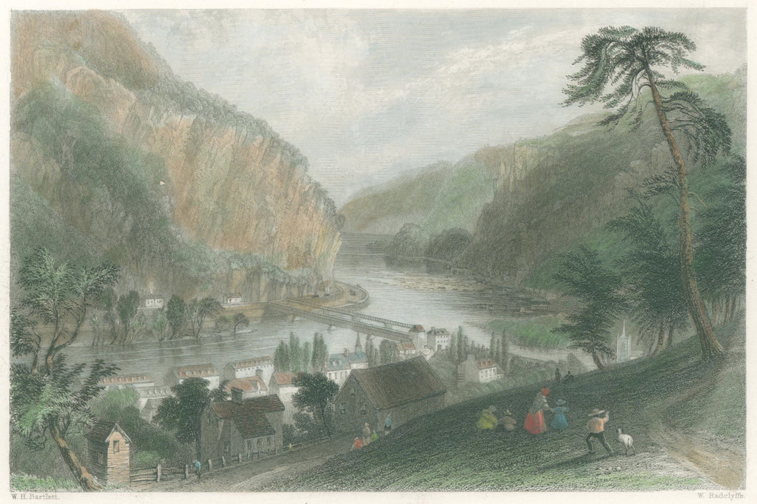 Bartlett, W.H.  “Harper’s Ferry. (From the Potomac Side)