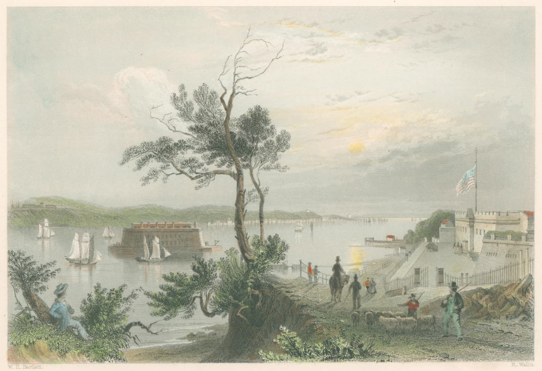 Bartlett, W.H.  “The Narrows.  (From Fort Hamilton)”