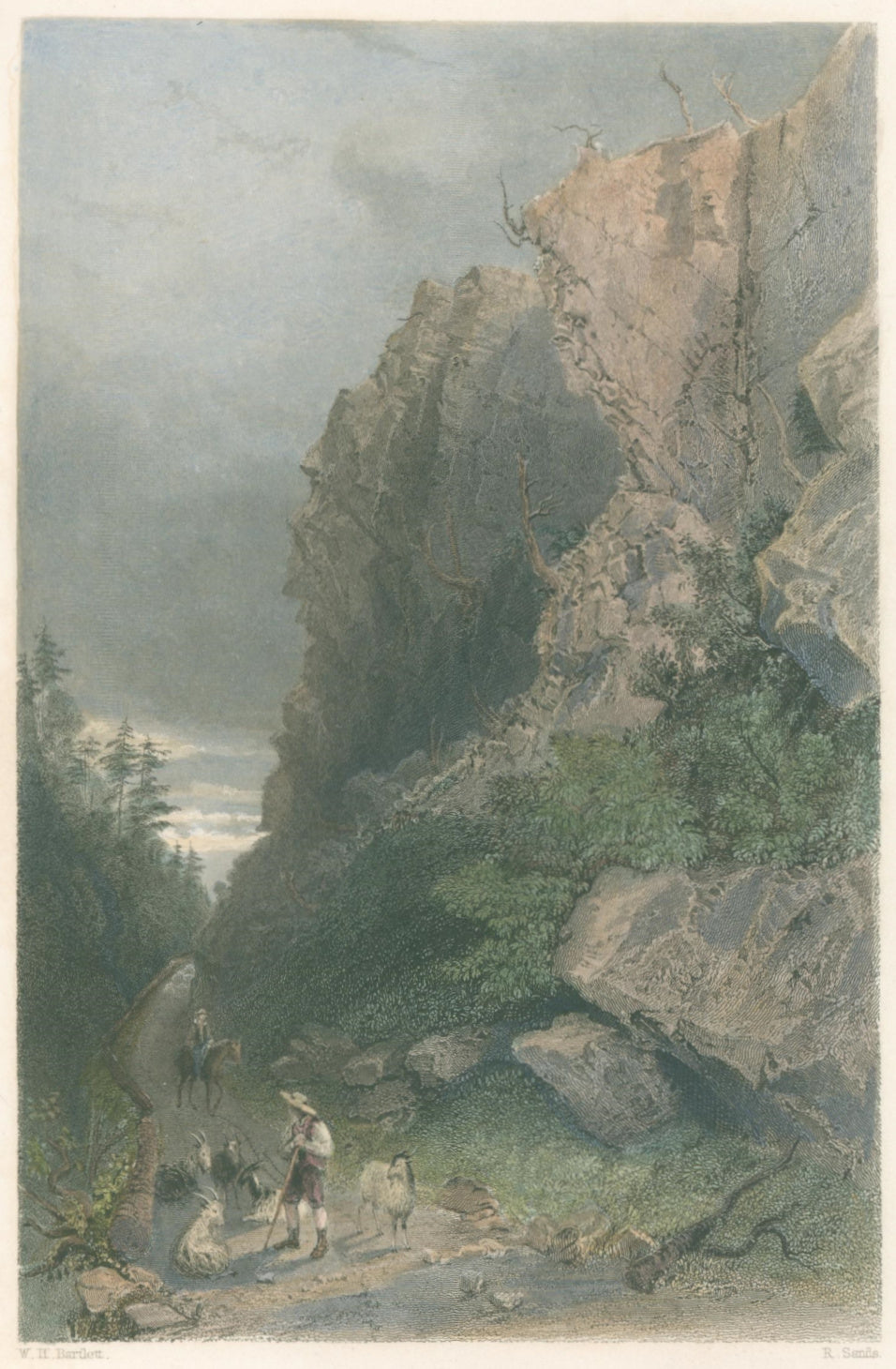 Bartlett, W.H. “Pulpit Rock. (White Mountains)” [NH]