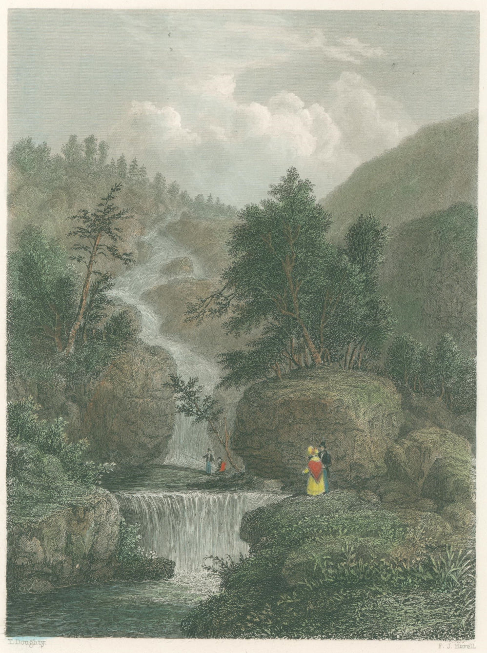 Bartlett, W.H. “The Silver Cascade. In the Notch of the White Mountains