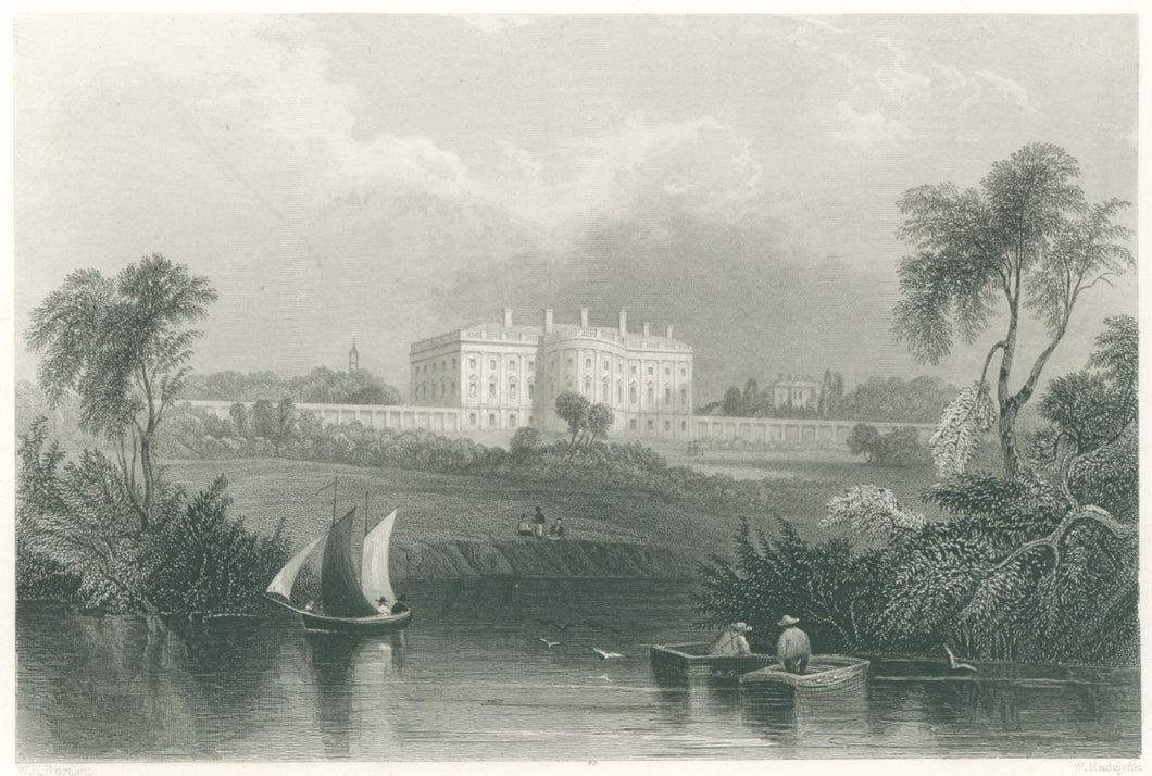Bartlett, W.H.  “The Presidents House, From the River”
