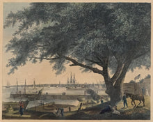 Load image into Gallery viewer, Birch, William  &quot;Frontispiece.  The City &amp; Port of Philadelphia, on the River Delaware from Kensington&quot; [framed]
