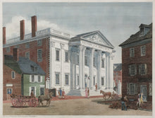 Load image into Gallery viewer, Birch, William  &quot;Girard&#39;s Bank, late the Bank of the United States, With a View of Third Street Philadelphia.&quot;
