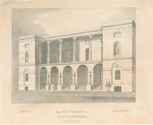 Load image into Gallery viewer, Birch, William  “The New Theatre in Chestnut Street Philadelphia. Built 1822.  Taken down 1856.  Published by Wm. Birch 1823.”