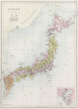 Load image into Gallery viewer, Bartholomew, J. &quot;Japan.&quot; From &quot;Black&#39;s General Atlas of The World&quot;

