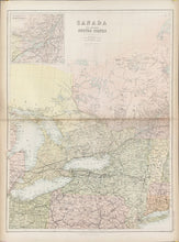 Load image into Gallery viewer, Unattributed  “Canada and Northern United States”  From "Black’s General Atlas"