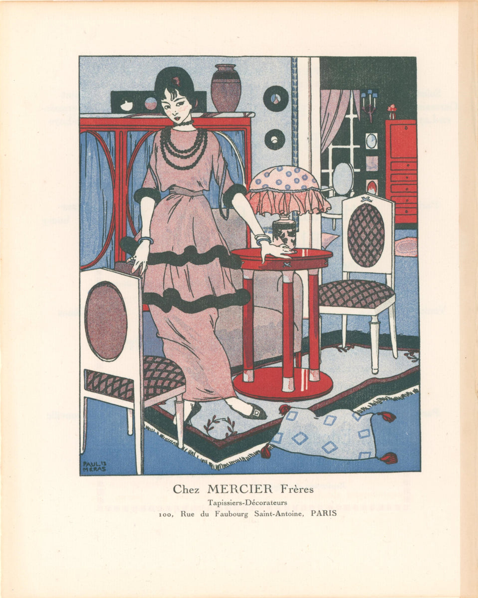 Publicité Ancienne Originale Mercier Frères - 1921 - Ameublement - France - 28x19 Cm