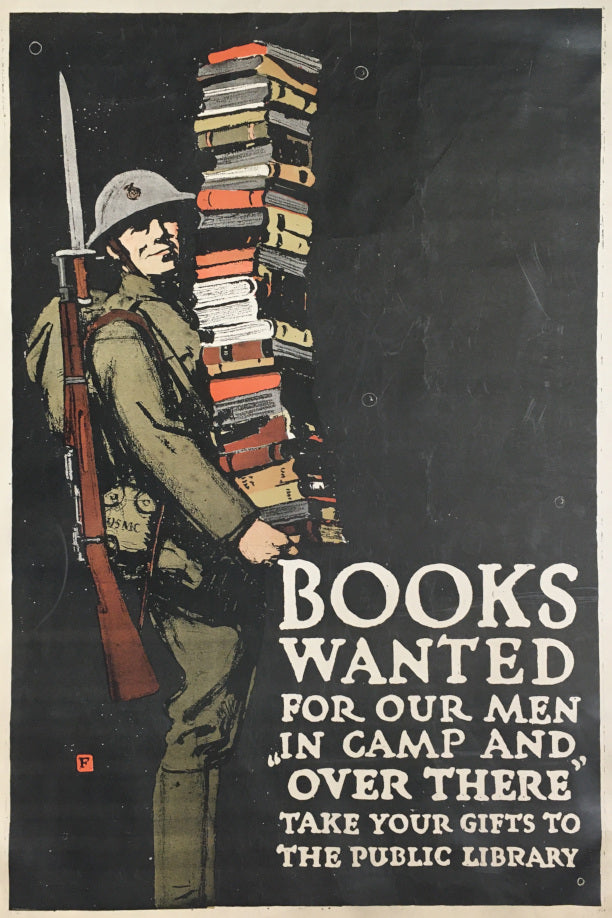 Falls, C.B.  “Books Wanted For Our Men in Camp and 'Over There.'  Take Your Gifts to the Public Library