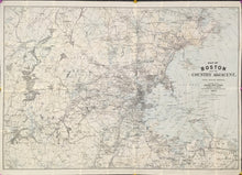 Load image into Gallery viewer, Walker, George H. "Map of Boston and the Country Adjacent. From Actual Surveys."