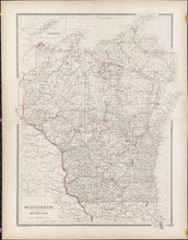 Load image into Gallery viewer, Bradley, William "Wisconsin, Showing North Western portion of Michigan." With inset of "Isle Royale (Part of Michigan)"