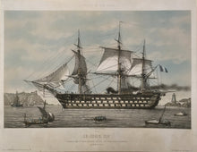 Load image into Gallery viewer, Le Breton, Louis "Le Louis XIV. Vaisseau de 1er Rang. Servant D'Ėcole Aux Matelots-Canonniers, en Rade de Brest."