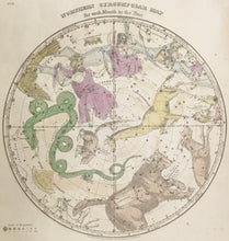 Load image into Gallery viewer, Burritt, Elijah H. “The Constellations for each Month of the Year (North Pole).” Pl. VI.