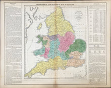 Load image into Gallery viewer, Gros, C. "England and Wales,..." From C. V. Lavoisne's "A Complete Genealogical, Historical & Chronological Atlas"