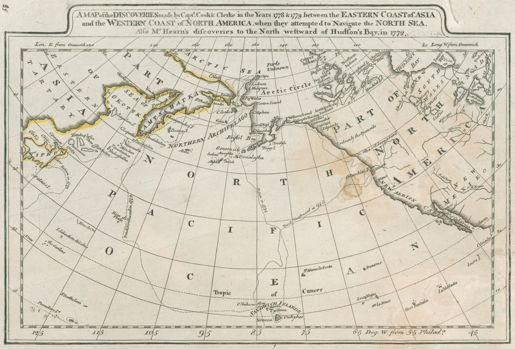 Carey, Mathew  “A Map of the Discoveries made by Captn.s Cook & Clerke in the Years 1778 & 1779 between the Eastern Coast of Asia and the Western Coast of North America . . .” (1814)