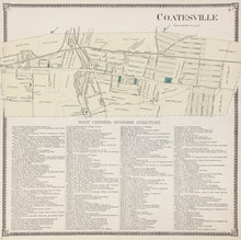 Load image into Gallery viewer, Witmer, A.R.  "Coatesville.” From "Atlas of Chester County"