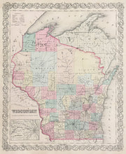 Load image into Gallery viewer, Colton, J.H. "Wisconsin" 1856