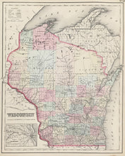 Load image into Gallery viewer, Colton, J.H. "Wisconsin" 1857