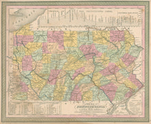 Load image into Gallery viewer, Thomas, Cowperthwait & Co. "A New Map of Pennsylvania with its Canals, Rail-roads &c."