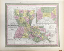 Load image into Gallery viewer, Mitchell, S. Augustus "A New Map of State of Louisiana with its Roads & Distances"
