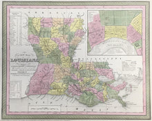 Load image into Gallery viewer, Mitchell, S. Augustus "A New Map of State of Louisiana with its Roads & Distances"