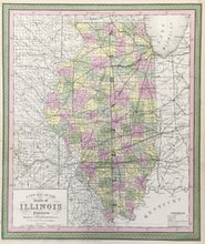 Load image into Gallery viewer, Mitchell, S. Augustus  “A New Map of Illinois"
