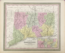 Load image into Gallery viewer, Mitchell, S. Augustus  “Map of Connecticut."