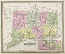 Load image into Gallery viewer, Mitchell, S. Augustus  “Map of Connecticut."