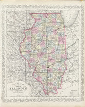 Load image into Gallery viewer, Desilver, Charles  "A New Map of the State of Illinois"